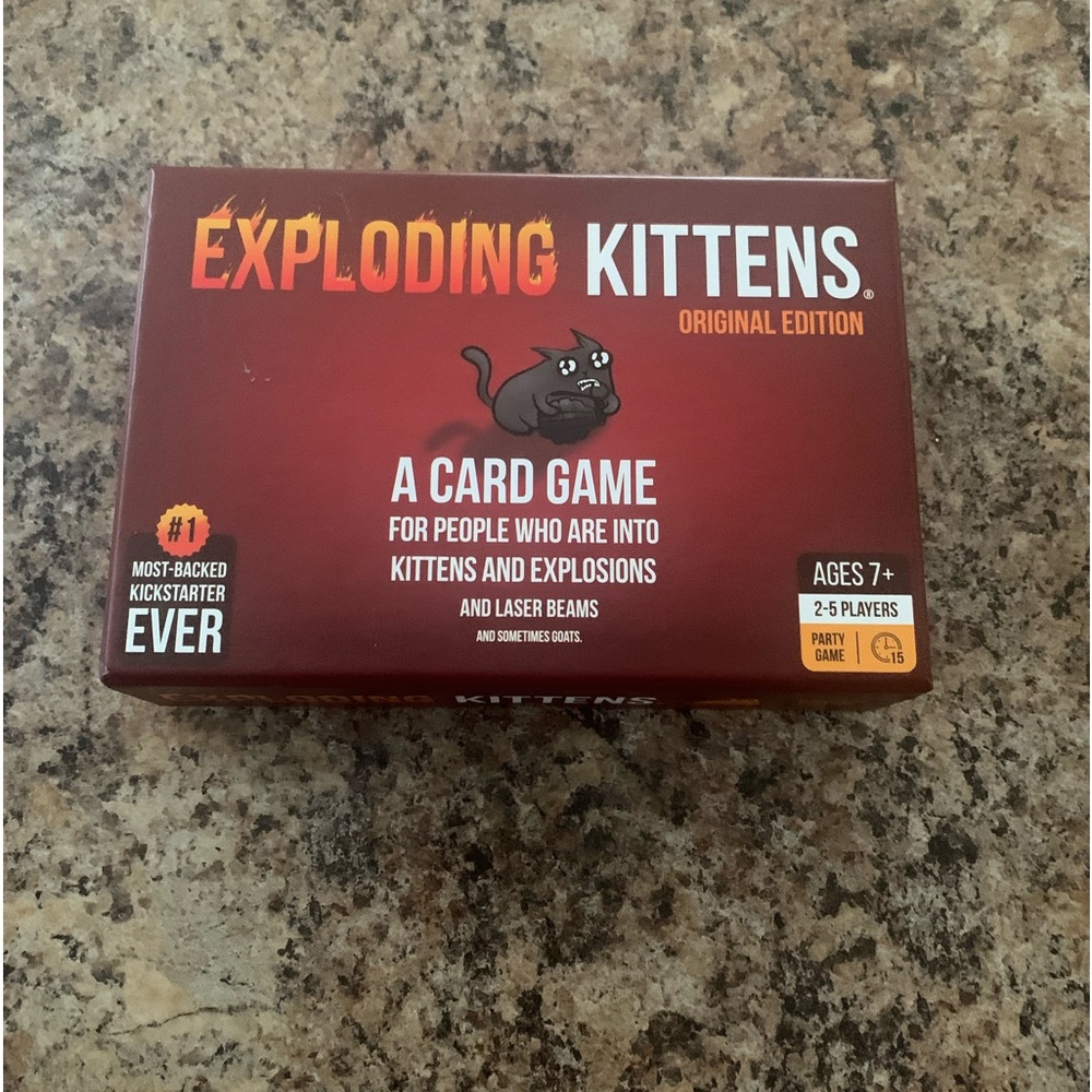 NWT Exploding Kittens Pack Of 56 Card Game Original Edition Ages 7+ 2-5 Players